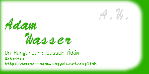 adam wasser business card